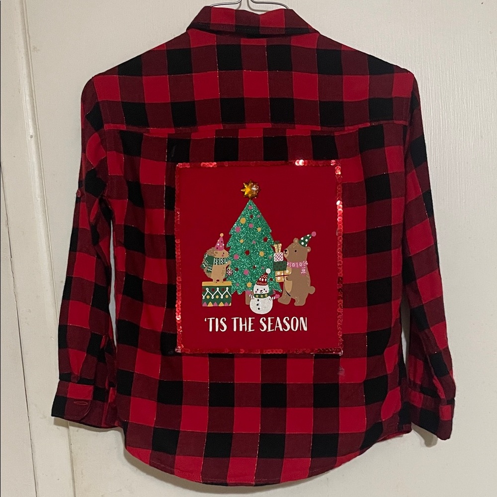 Wonder Nation Red and Black Plaid Kids Shirt